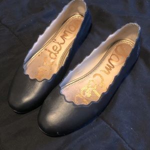 San Edelman Francis leather black flats sz7.5